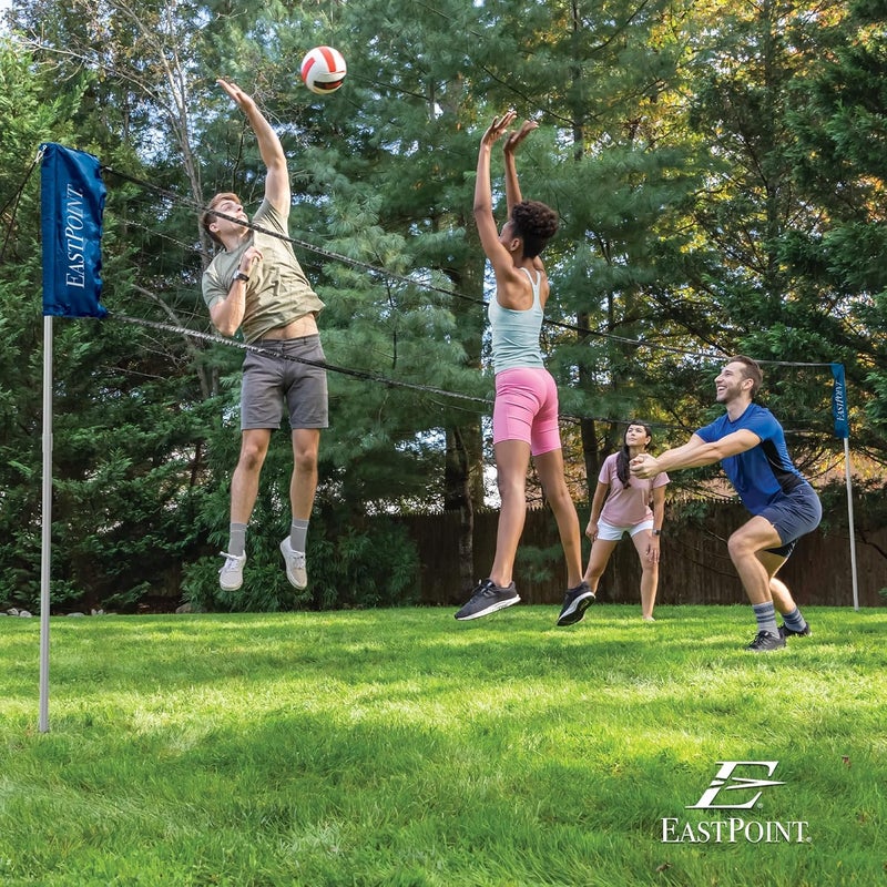 EastPoint Sports شبكة كرة الطائرة القابلة للتعديل سهلة التركيب - تناسب الساحات وتعدل من 10 قدم إلى 30 قدم طول - تشمل جميع الملحقات - Image 4